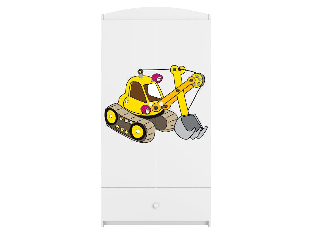 Armario BabyDreams Digger en MDF lacado blanco