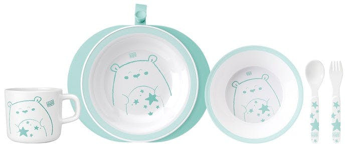 Plato térmico infantil Forest Heroes menta