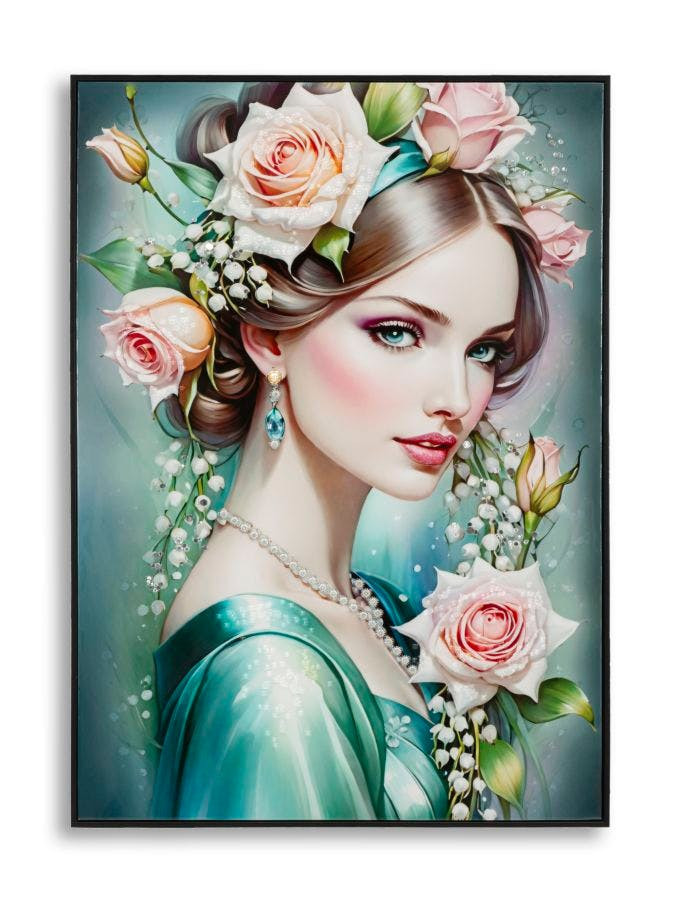Pintura sobre lienzo Lacado Fantasy con marco