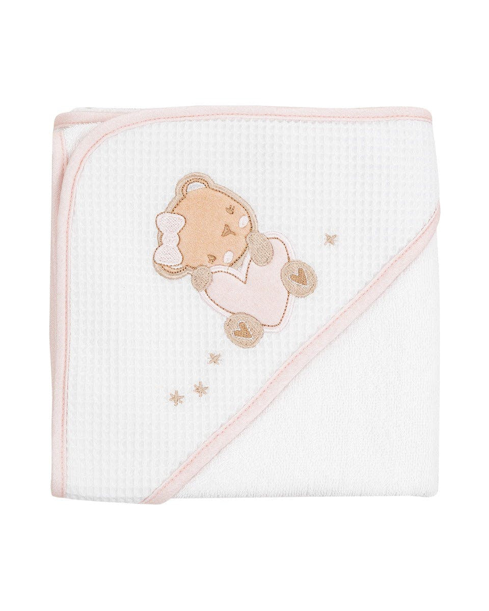Toalla con capucha Dream Big rosa