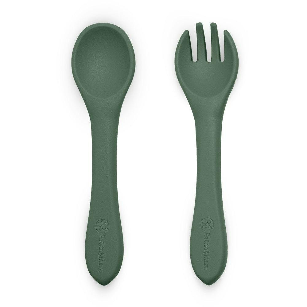 Set de cubiertos de silicona Take&Match - Misty Green