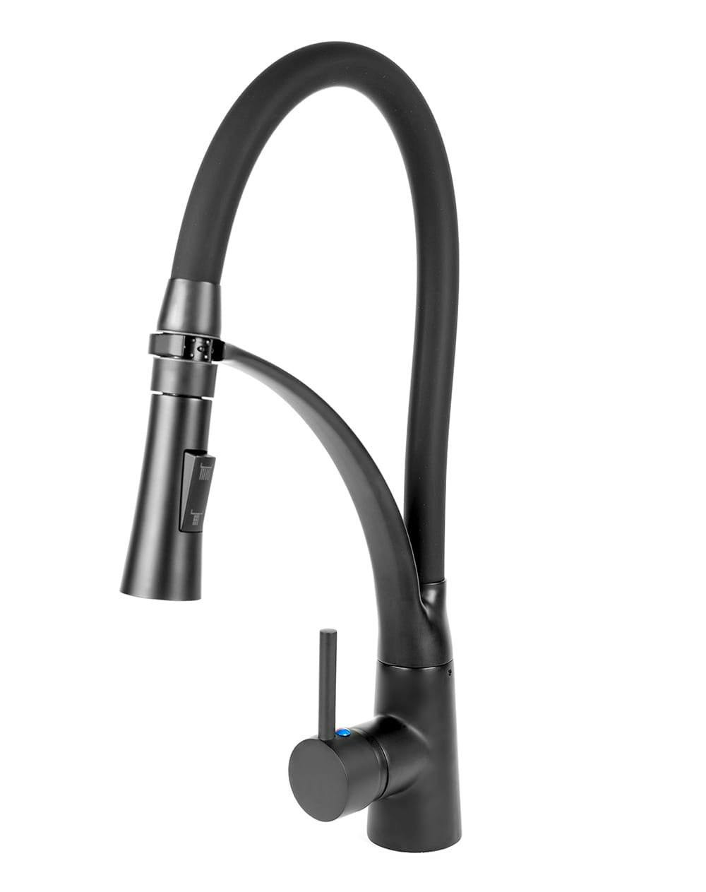 Grifo de cocina antracita flexible extensible