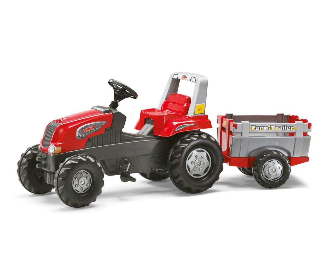 Trator Junior Rt Com Reboque Vermelho Rolly Toys