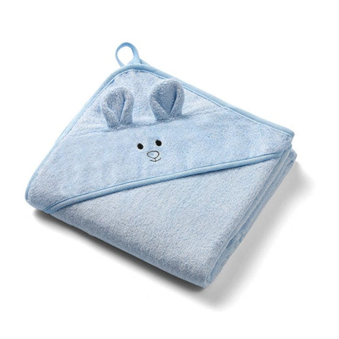 Hooded bamboo viscose and cotton towel 100x100 cm Blue