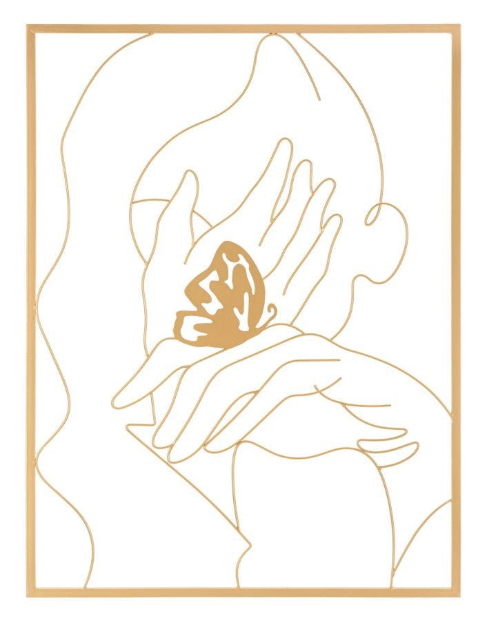 Panel decorativo 3D de hierro rostro 60x1x80 cm