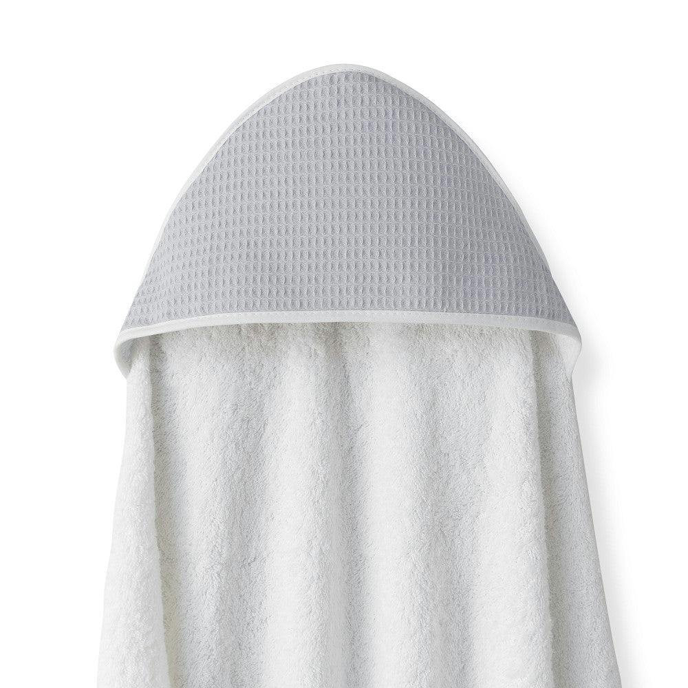 Baby bath towel cotton honeycomb grey 100 x 100 cm