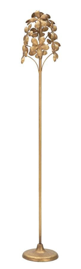 Portavelas Flowy metal dorado