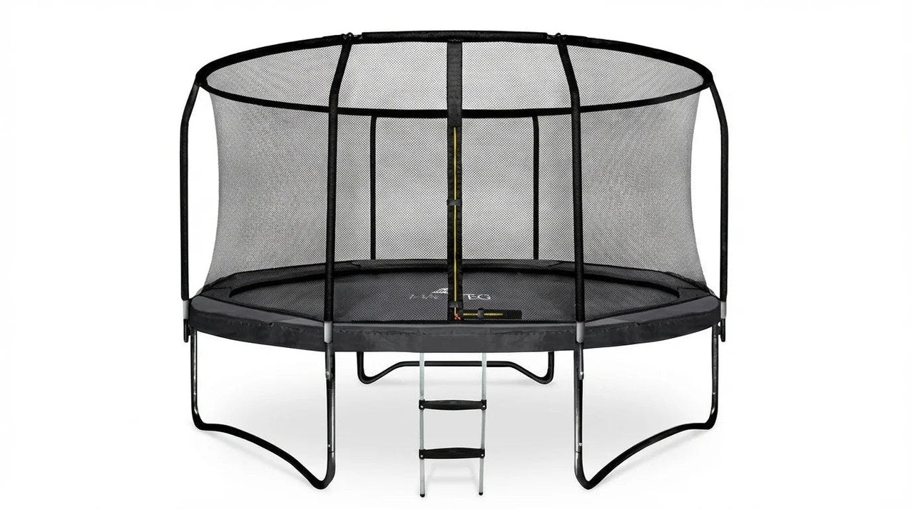 Trampolín de jardín 244 cm con red de seguridad y escalera