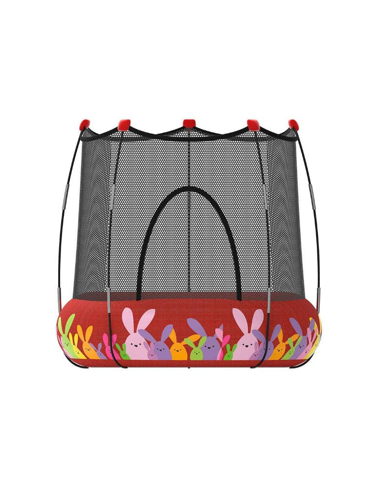 Trampolín inflable Kohala con red de seguridad e inflador - Rojo
