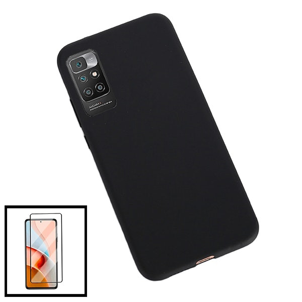 Kit protector vidrio templado y funda silicona para Redmi Note 11 4G