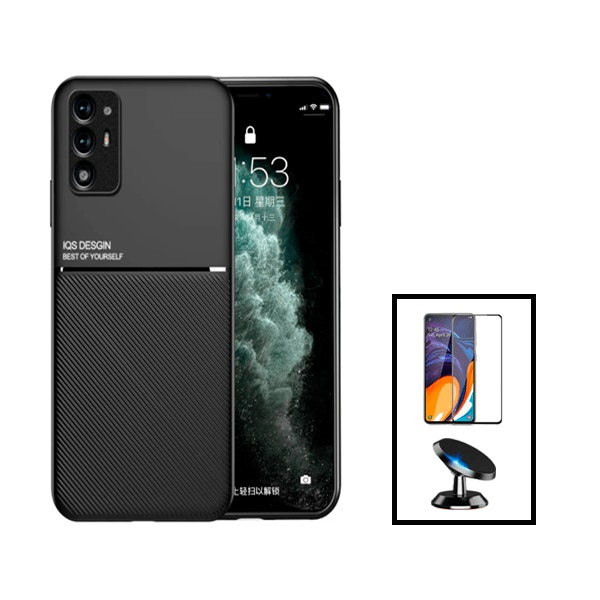Funda magnética Lux + Protector 5D Full Cover y Soporte magnético para Oppo A94 5G