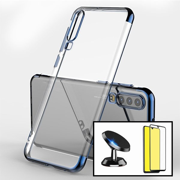 Kit: 5D Full Cover Glass, SlimArmor Case and Magnetic Car Mount for Huawei P30 Lite