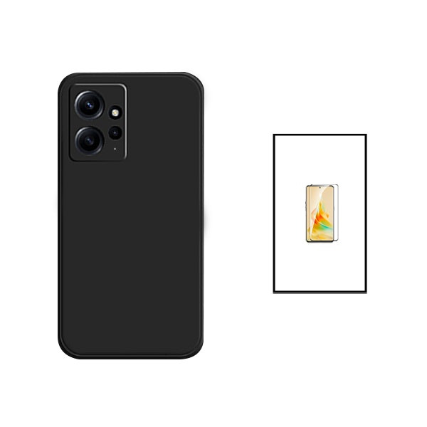 Kit protector de vidrio templado y funda de silicona líquida para Redmi Note 12