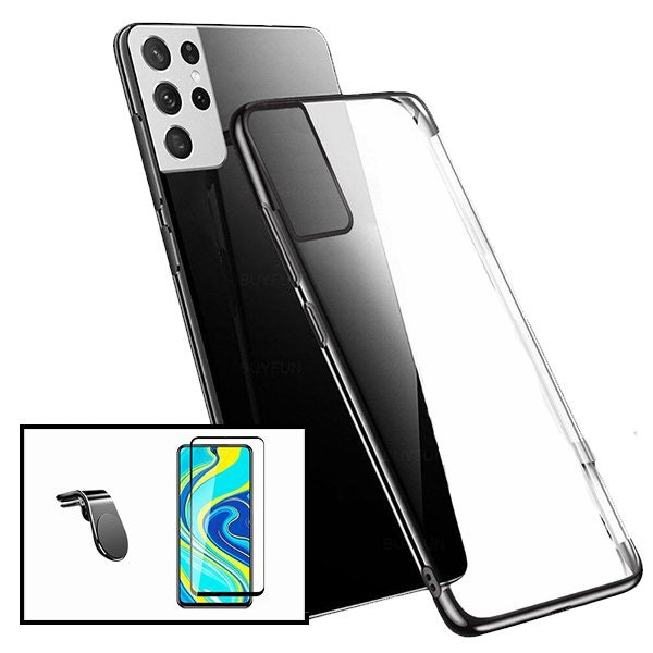 Phonecare accessories kit for Samsung Galaxy S21: full-cover glass, slim case and magnetic mount