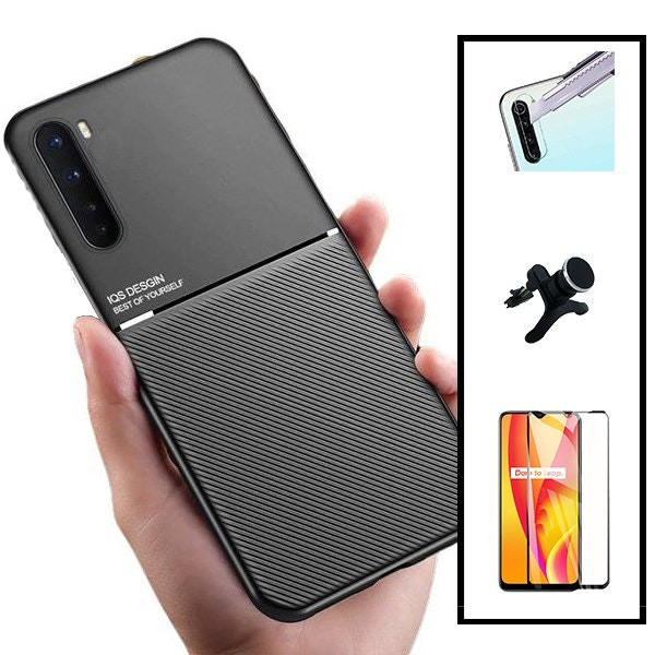 Kit funda magnética con protector 5D y soporte para Realme X3 Zoom