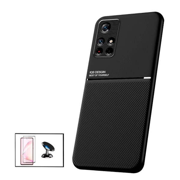 Funda magnética Lux con película 5D y soporte magnético para Xiaomi Redmi Note 11S 5G