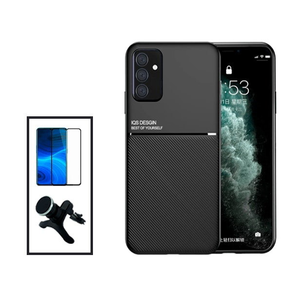 Funda magnética con vidrio 5D y soporte de coche reforzado para Samsung Galaxy A13 5G
