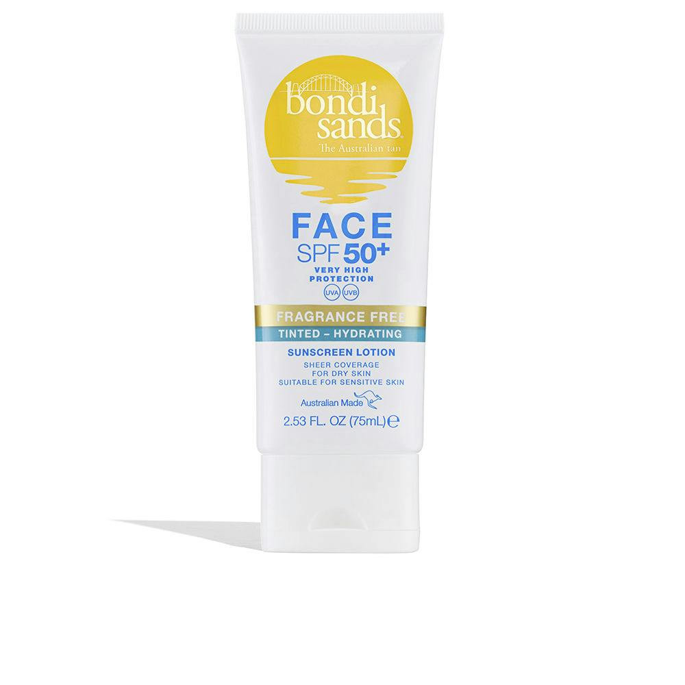 Loción facial SPF50+ con color y fórmula hidratante
