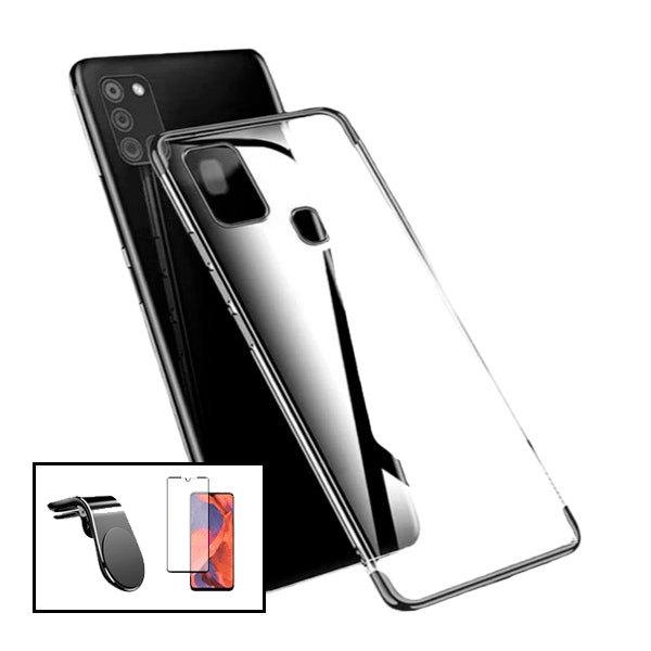Accessories kit for Oppo A15s: tempered glass, slim case and magnetic mount
