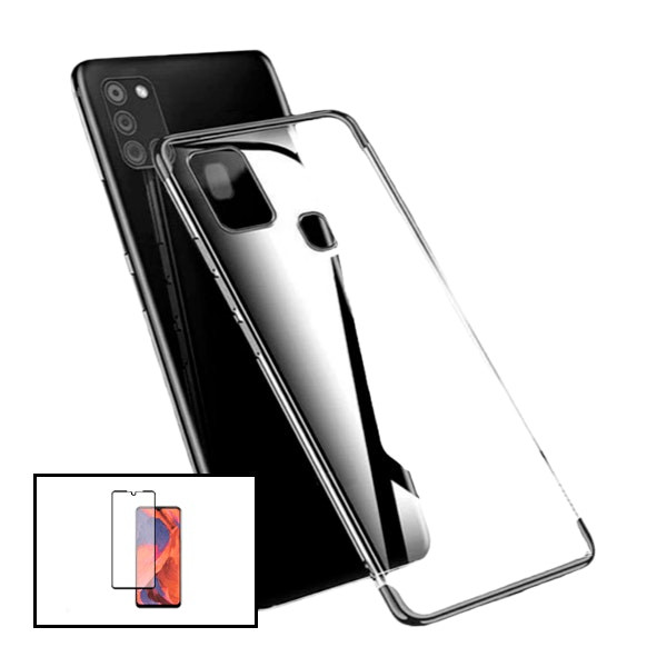 SlimArmor Case and Full Cover Tempered Glass for Oppo A15s - Black