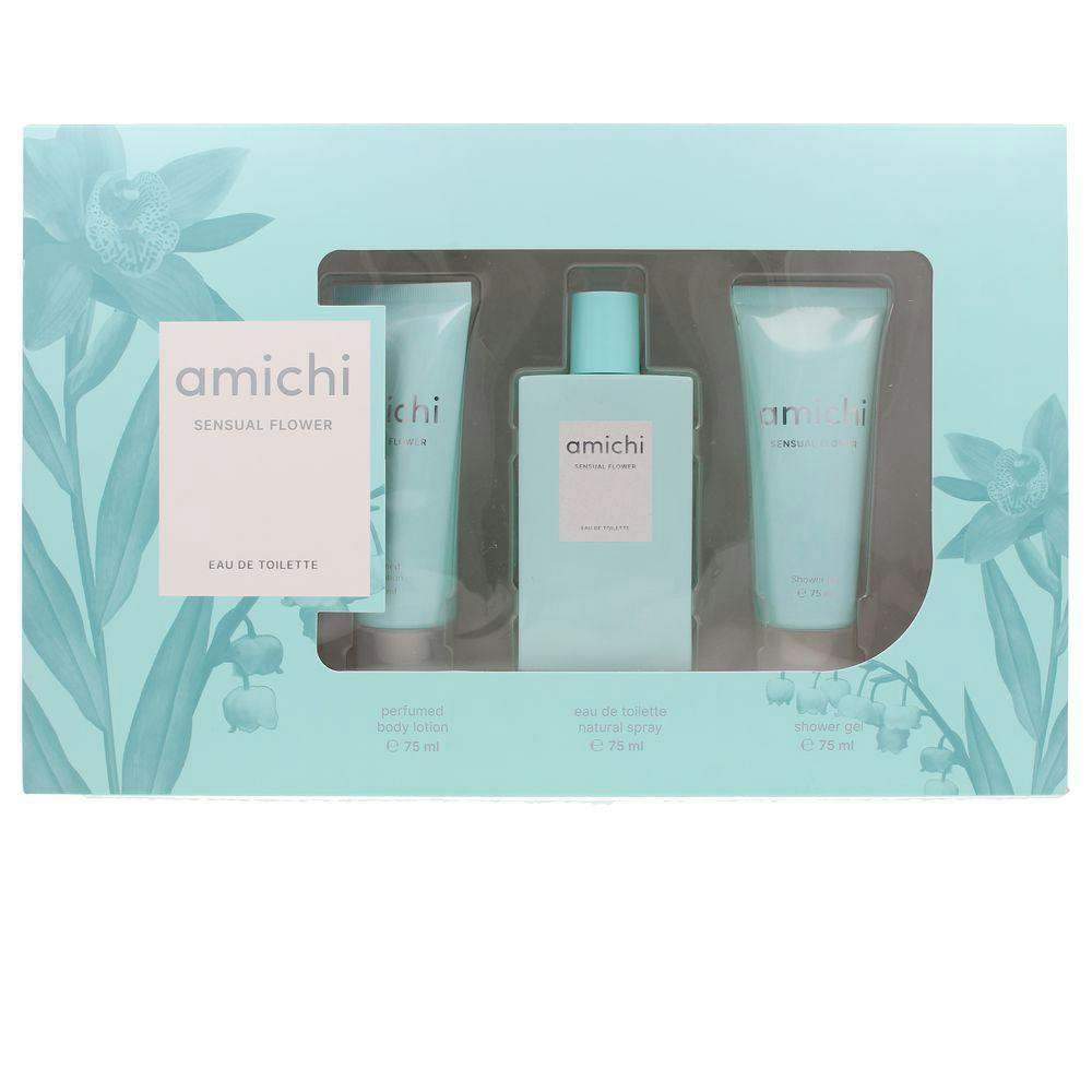 Conjunto De Perfume Mulher Amichi Sensual Flower 3 Peças