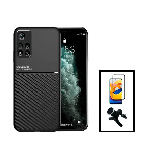 Magnetic Lux Case with 5D Full Cover and Magnetic Car Mount for Xiaomi 11i