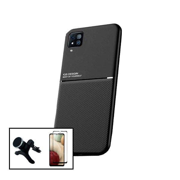 Magnetic luxury case set with 5D protector and car mount for Samsung Galaxy M22