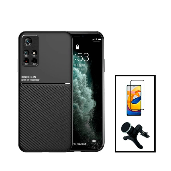 Funda Magnética Lux, Cristal 5D Full Cover y Soporte Magnético para Xiaomi Poco M4 Pro