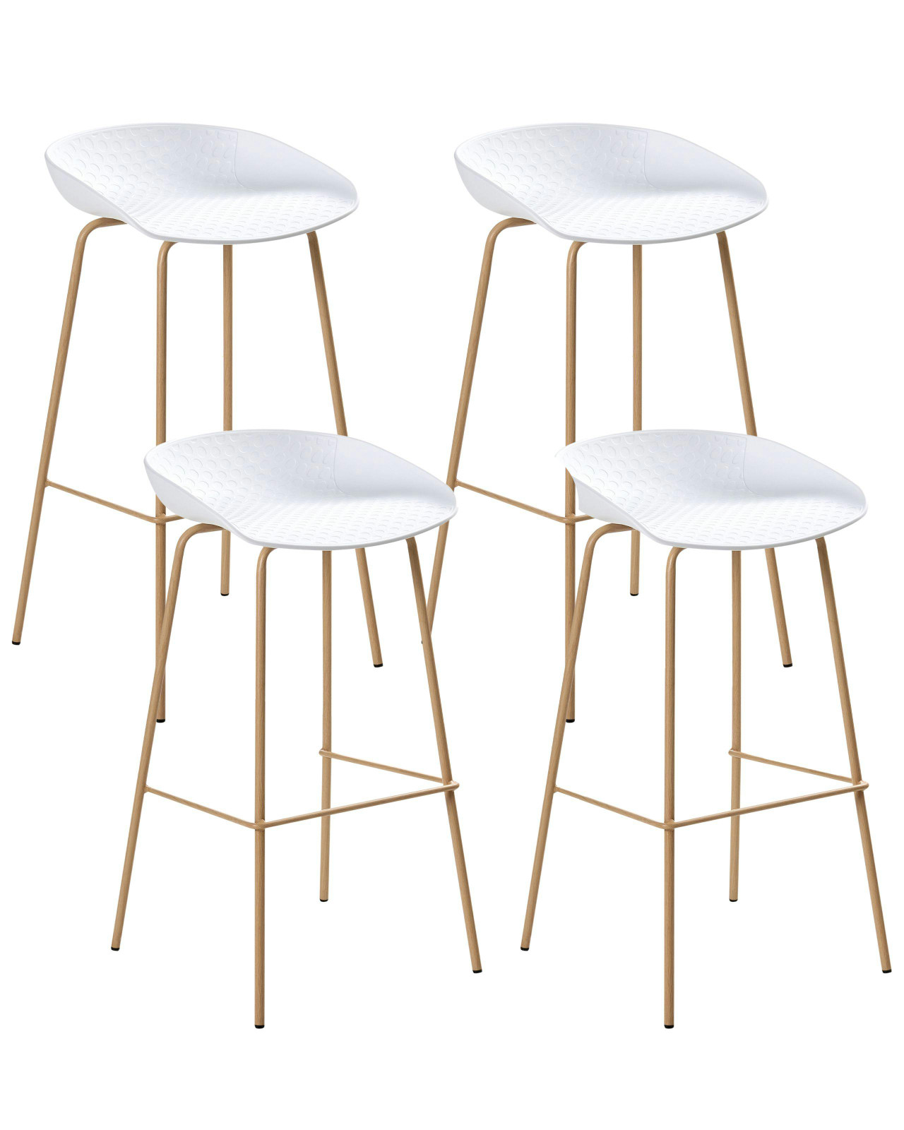 Conjunto de 4 bancos de bar VENLO Branco