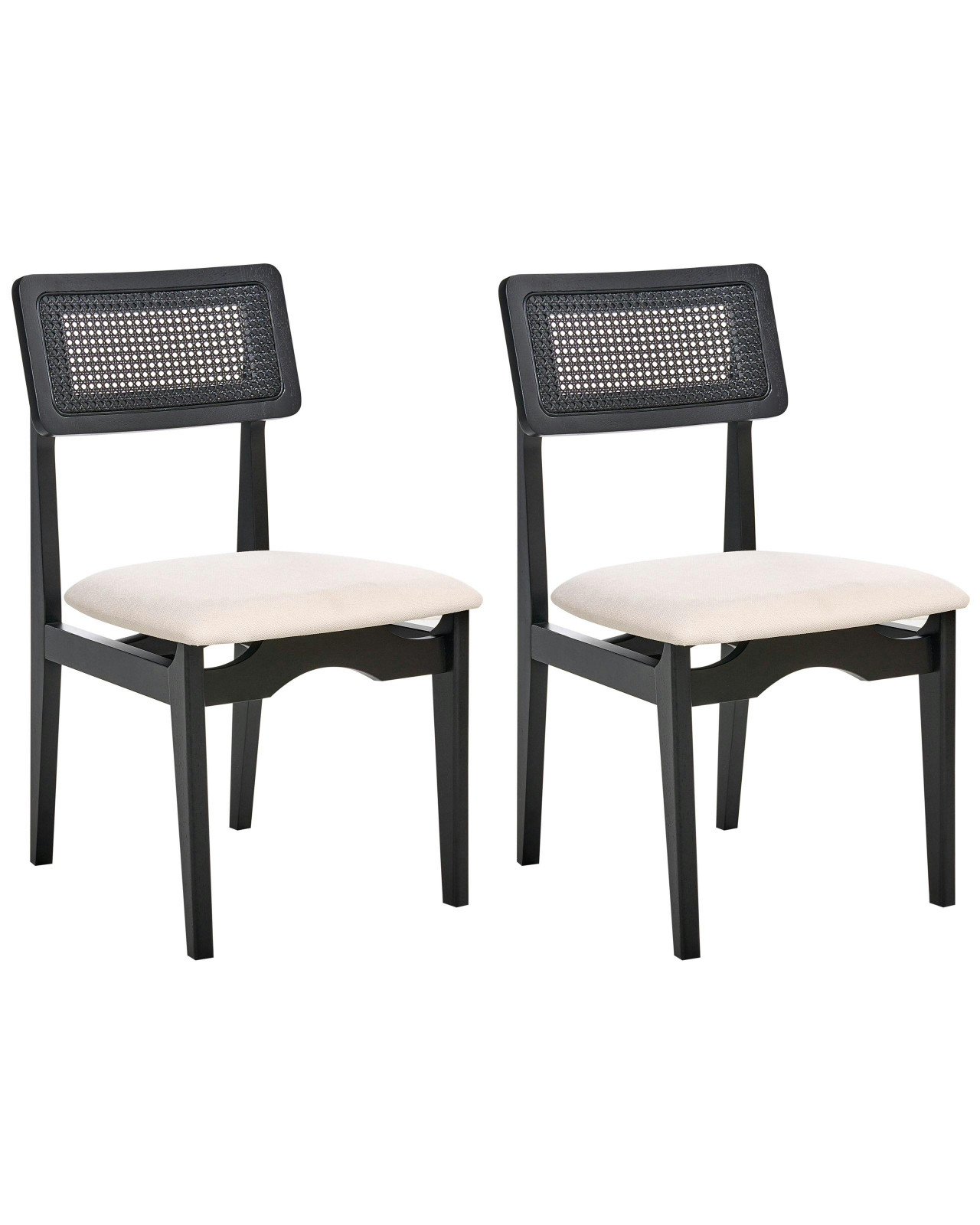Conjunto de 2 cadeiras de jantar RUBONIA Madeira Preto