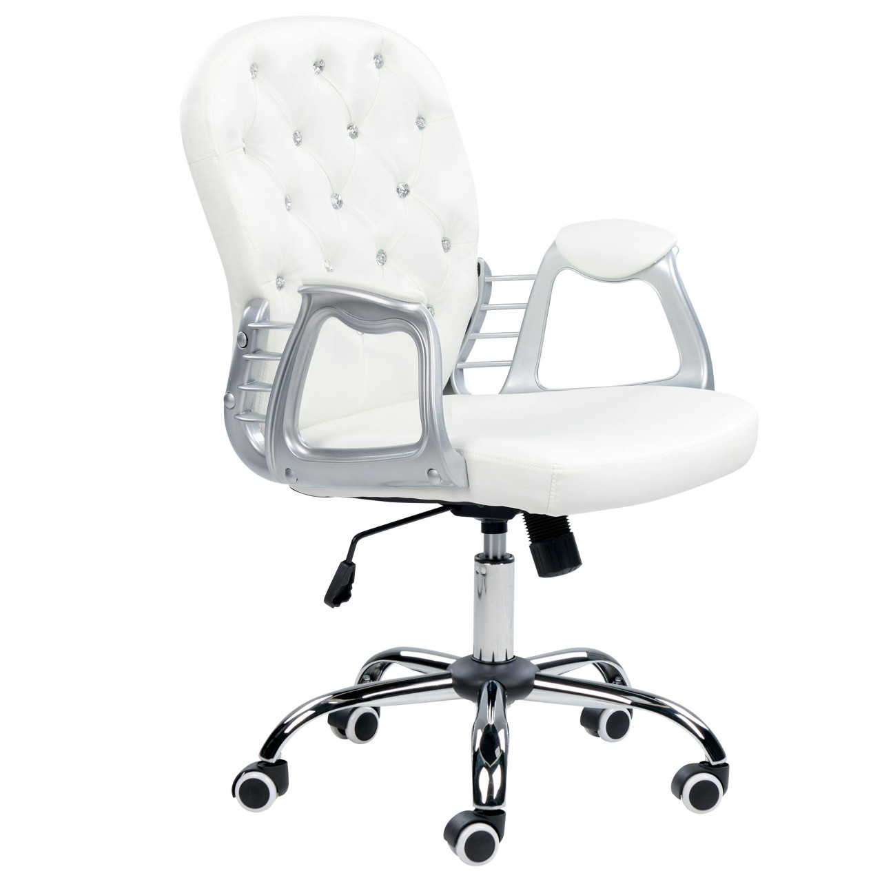 Silla de oficina Princess piel sintética base metálica