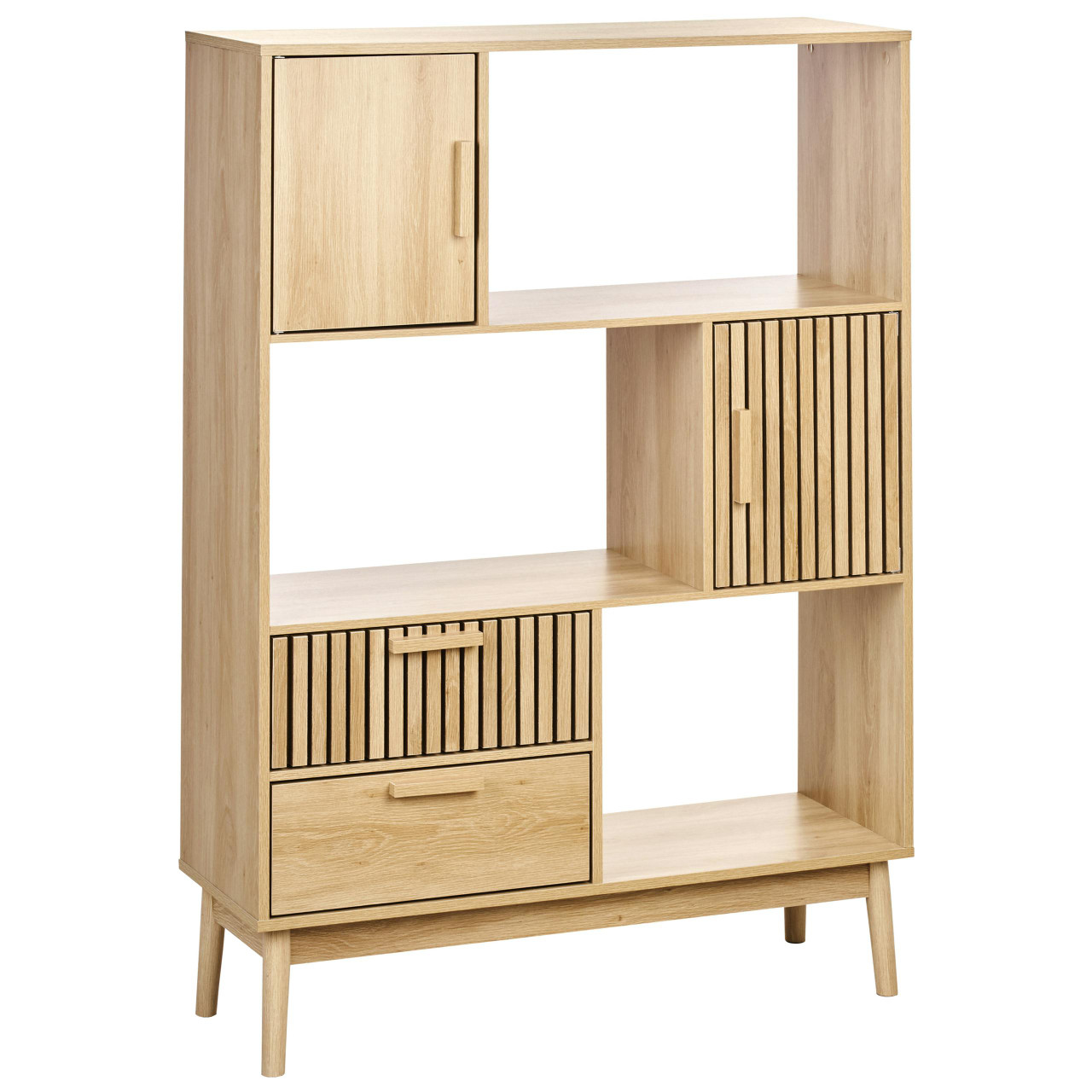Estantería Lynwood en MDF y pino, chapa madera clara