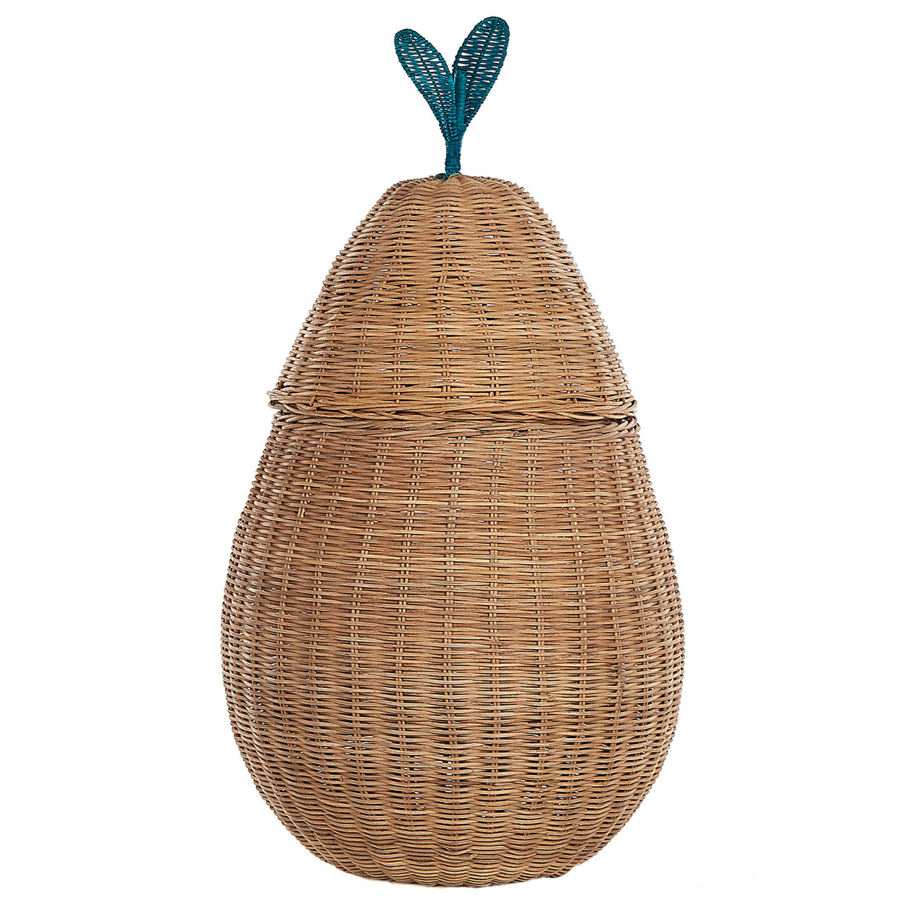 Children's oval rattan storage basket