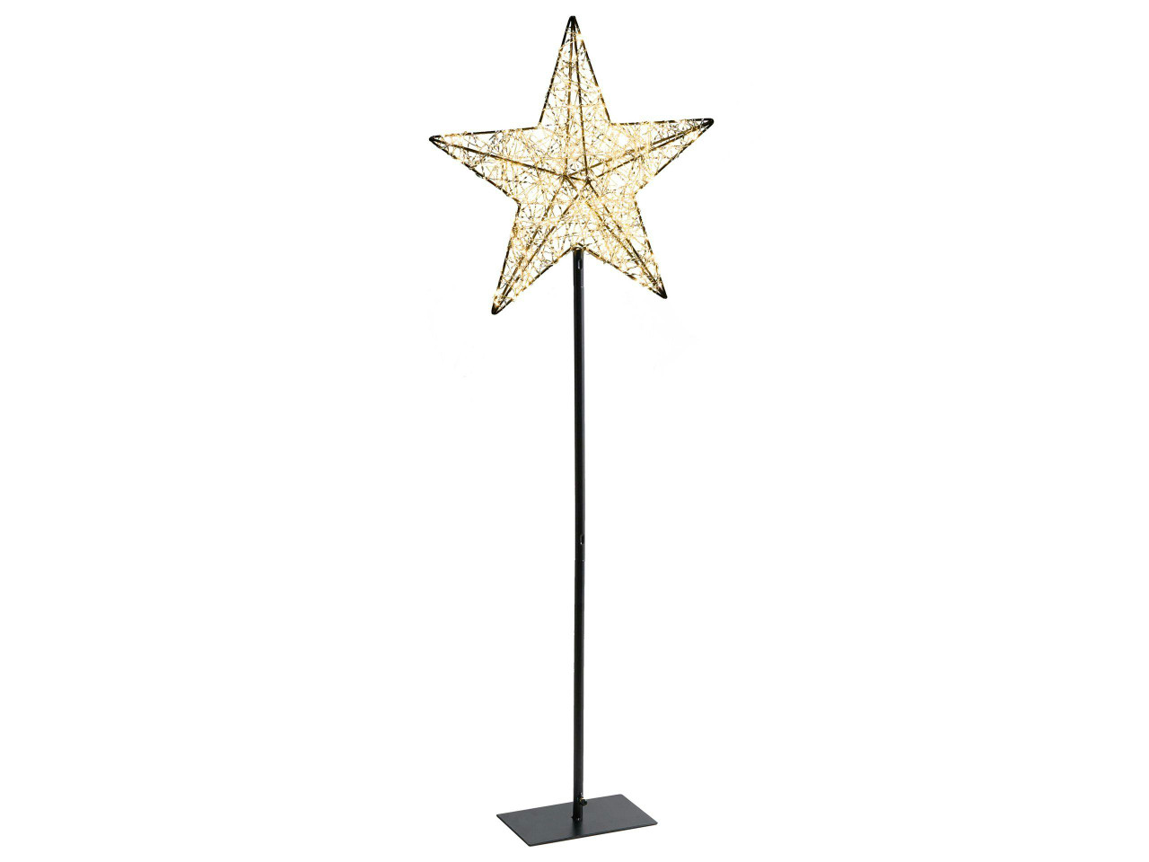 Decoração de exterior LED SANNAN Estrela 110 cm Preto