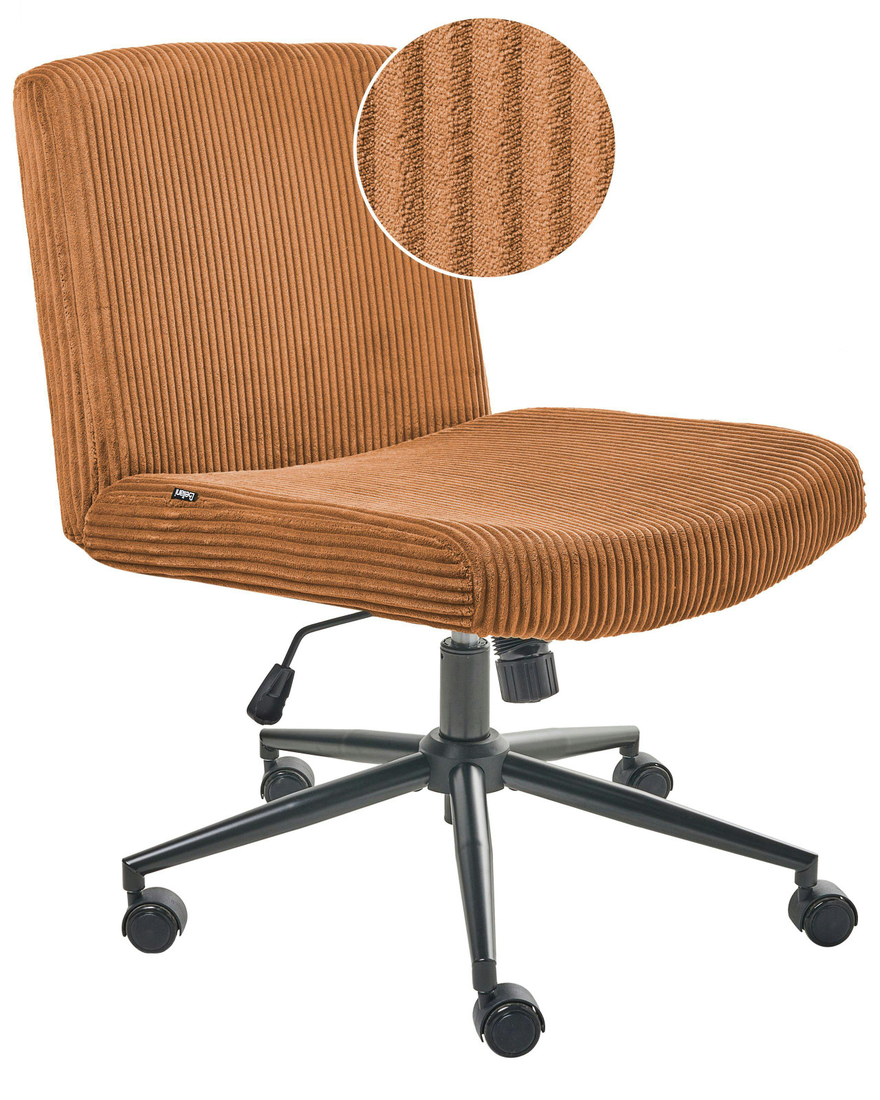 Cadeira home office GEDDES Bombazine Castanho dourado