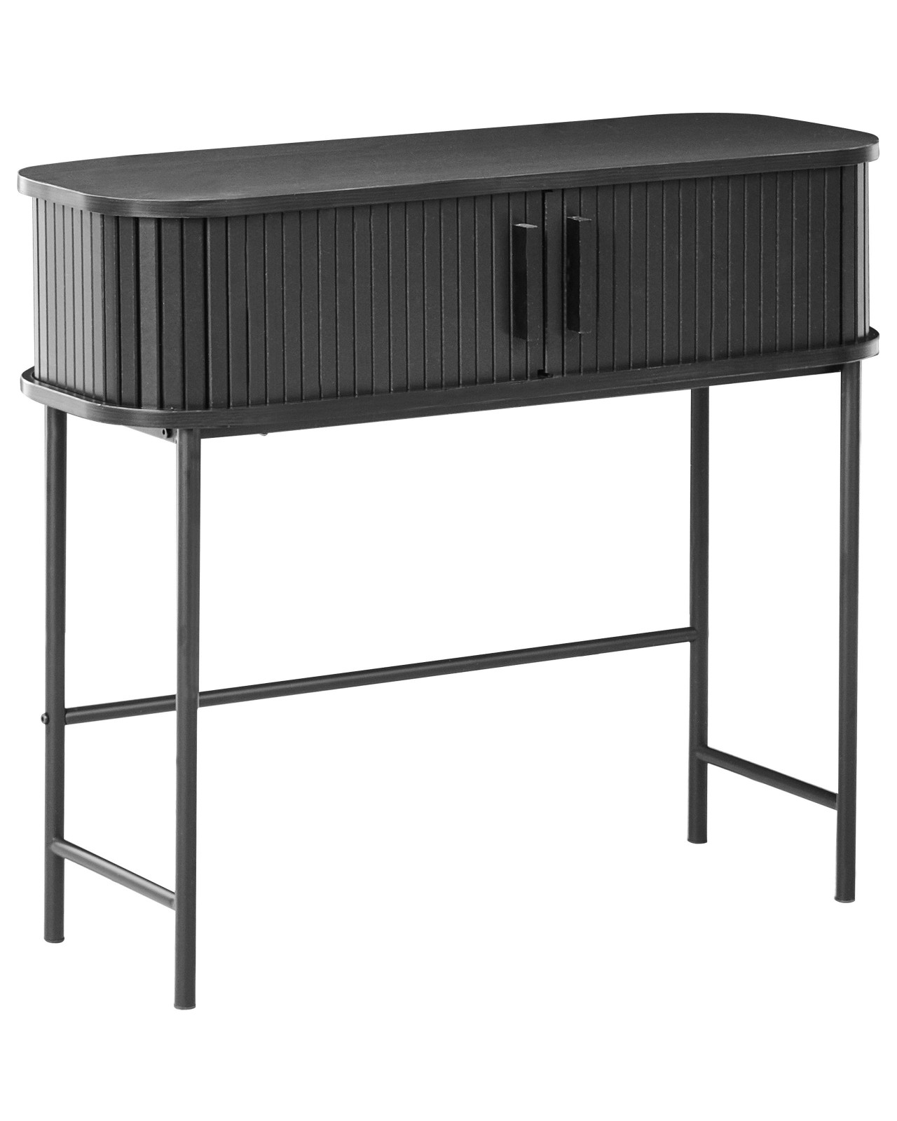 Consola Bradley en MDF y metal Negro