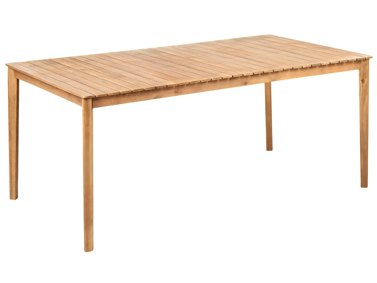 Mesa de refeição de jardim JACO 100 cm 180 cm Madeira de Acácia certificada Castanho claro