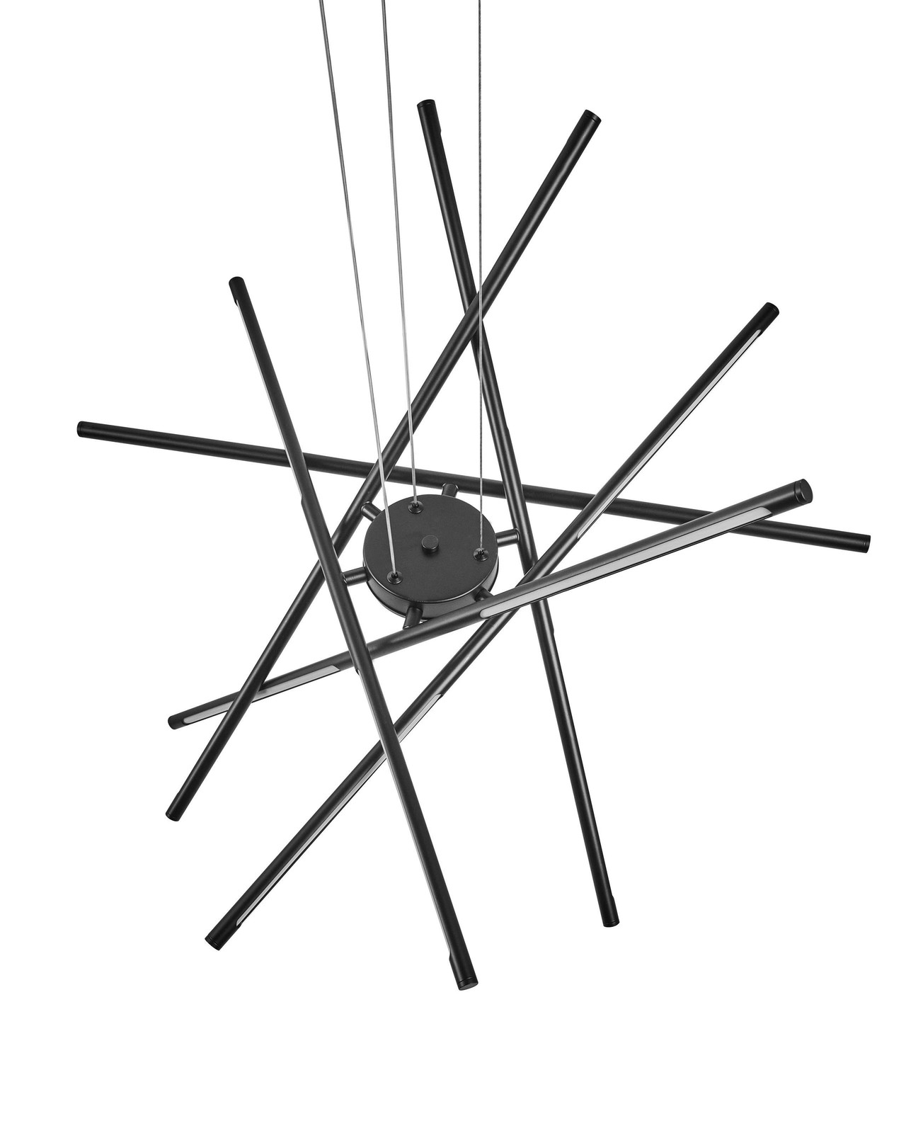 Candeeiro LED suspenso PALUN Com regulador de intensidade Metal Preto