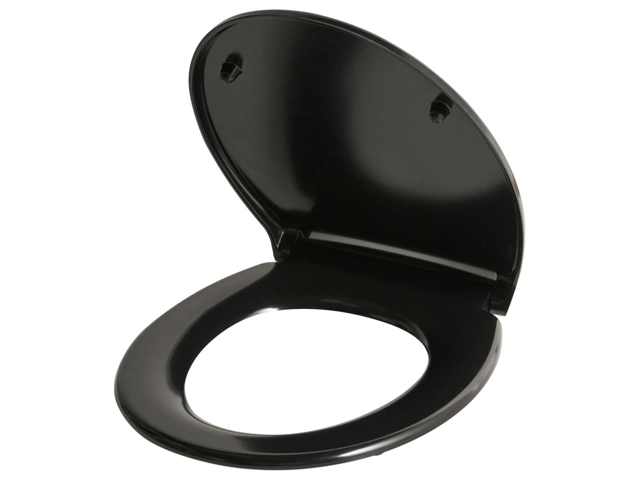 Tampa de sanita PAPURI Fecho suave Duroplast Preto