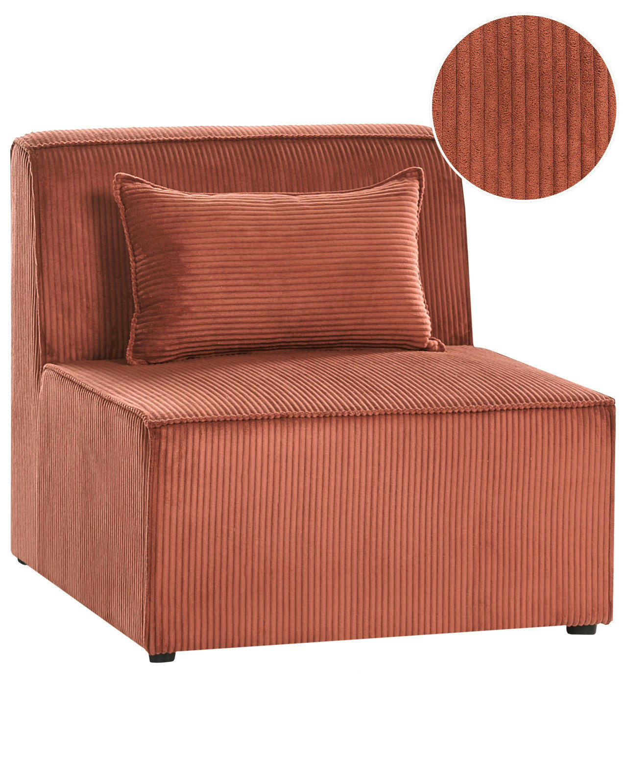 Poltrona modular LEMVIG Bombazine Vermelho escuro
