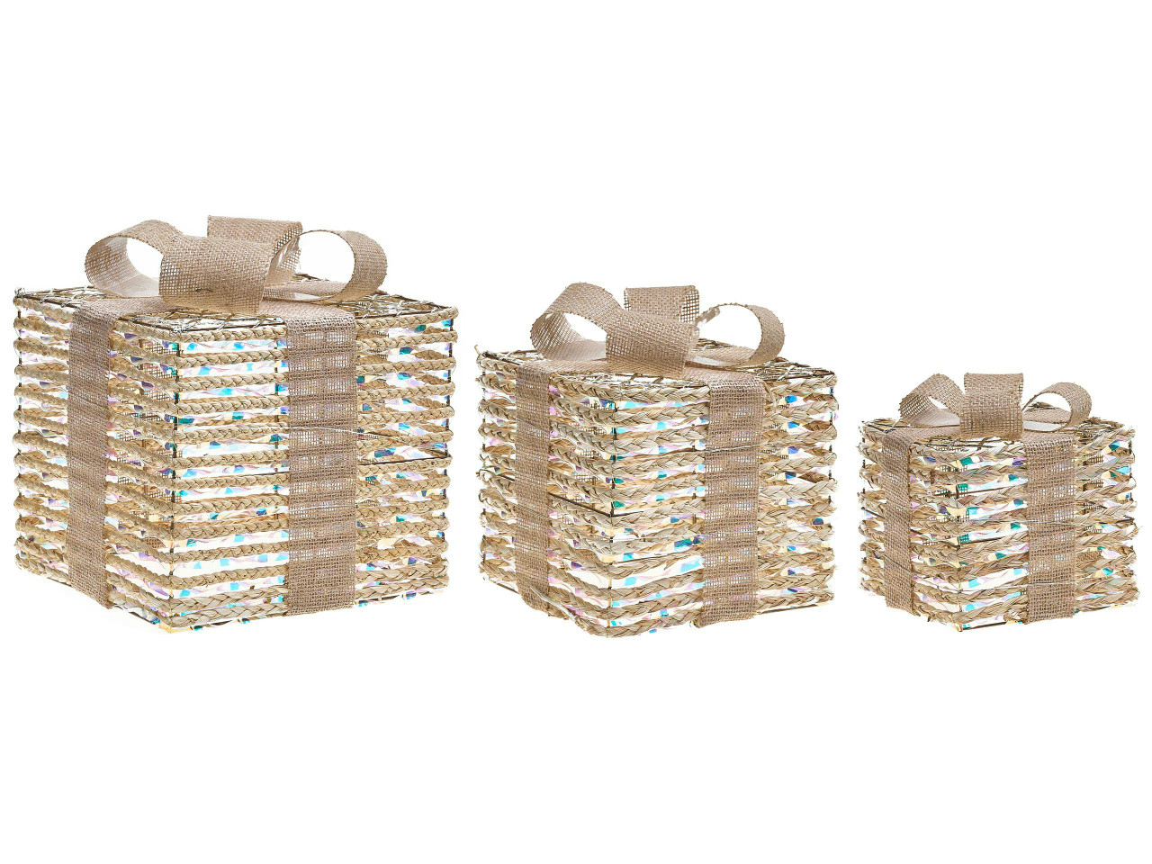 LED MOSSO Presentes de Natal 20/25/30 cm Creme
