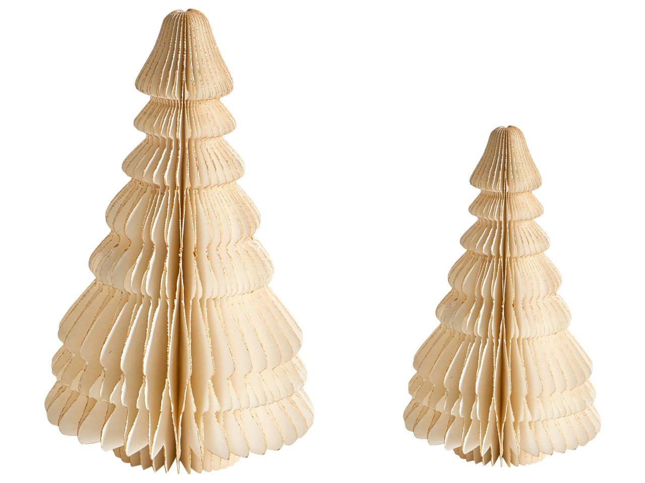 Conjunto de 2 figuras SKJOMA Árvore de Natal 15/20 cm Creme