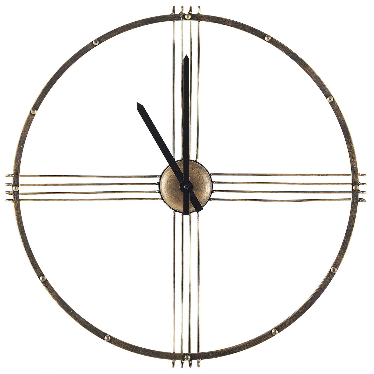 Reloj de pared Ascona en hierro dorado