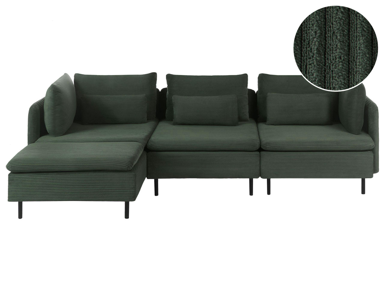 Modular corner sofa EGERIS in bombazine