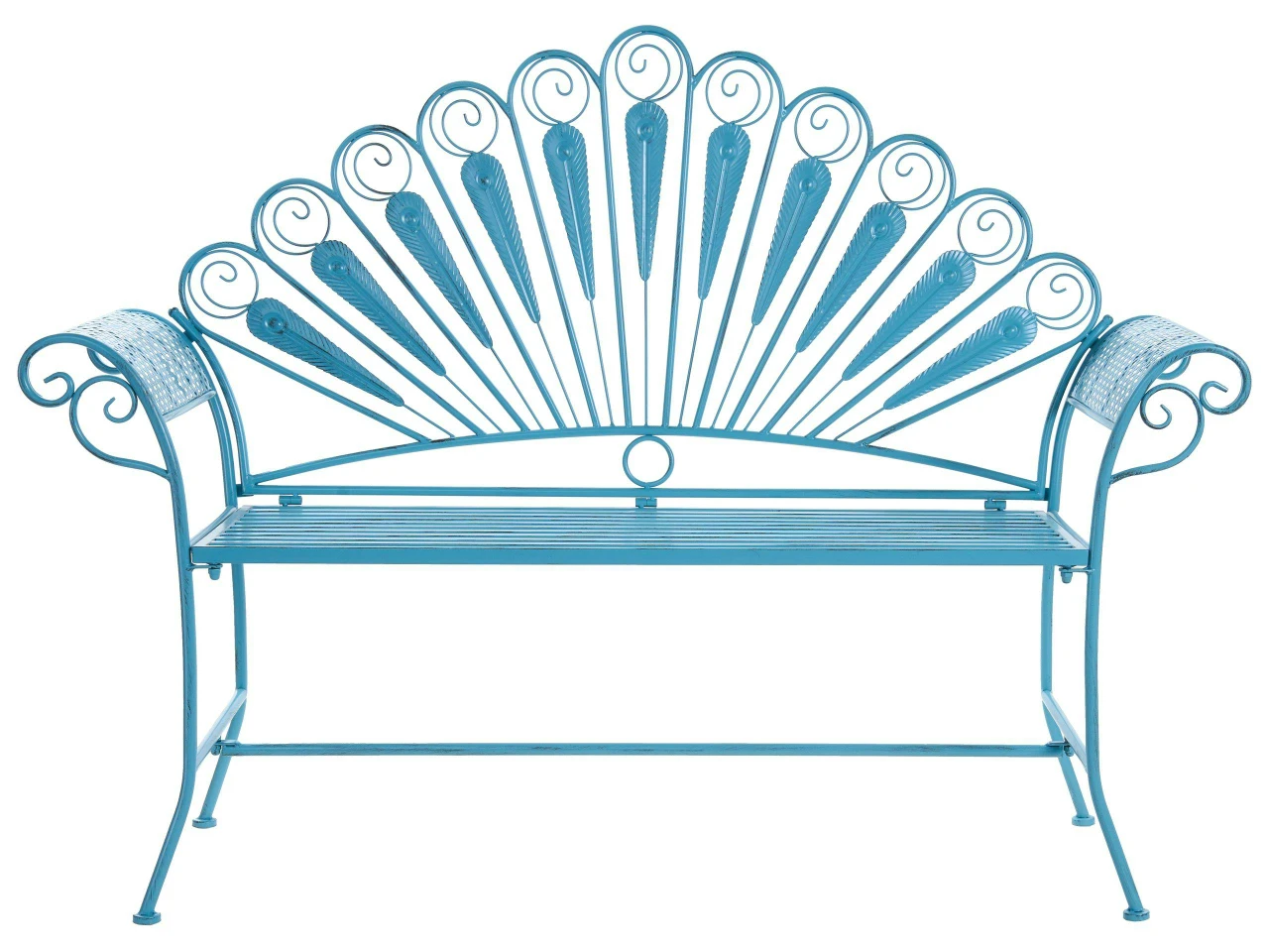 Banco de jardim PAVIA 146 cm Metal Azul