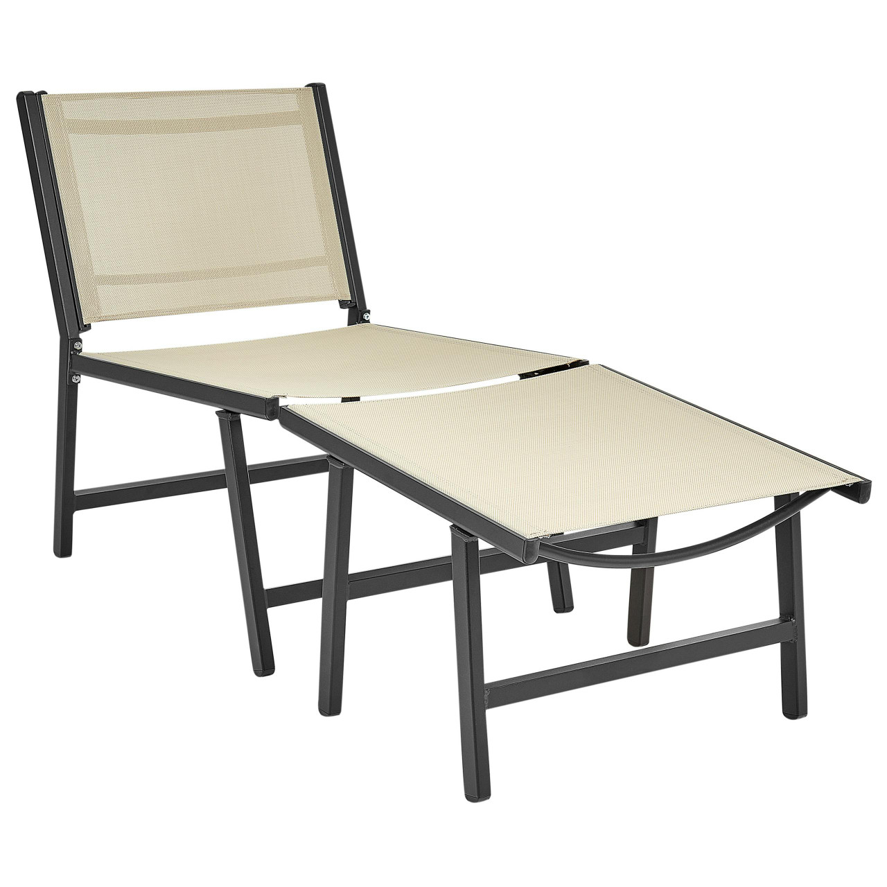 Marceddi garden chair in woven textile and aluminum cream