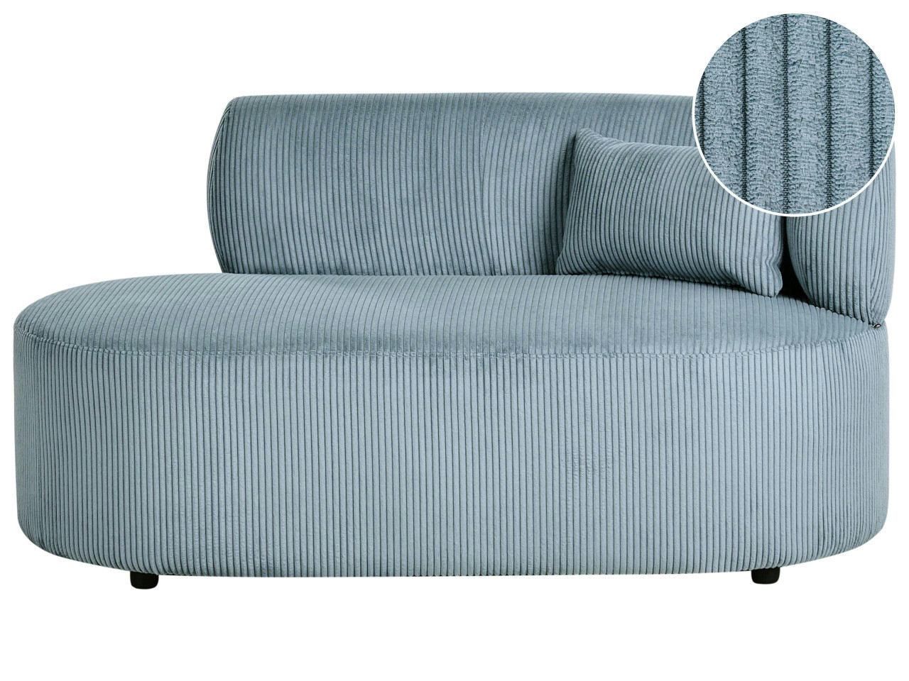 Chaise longue derecha VANVEY bombazina azul