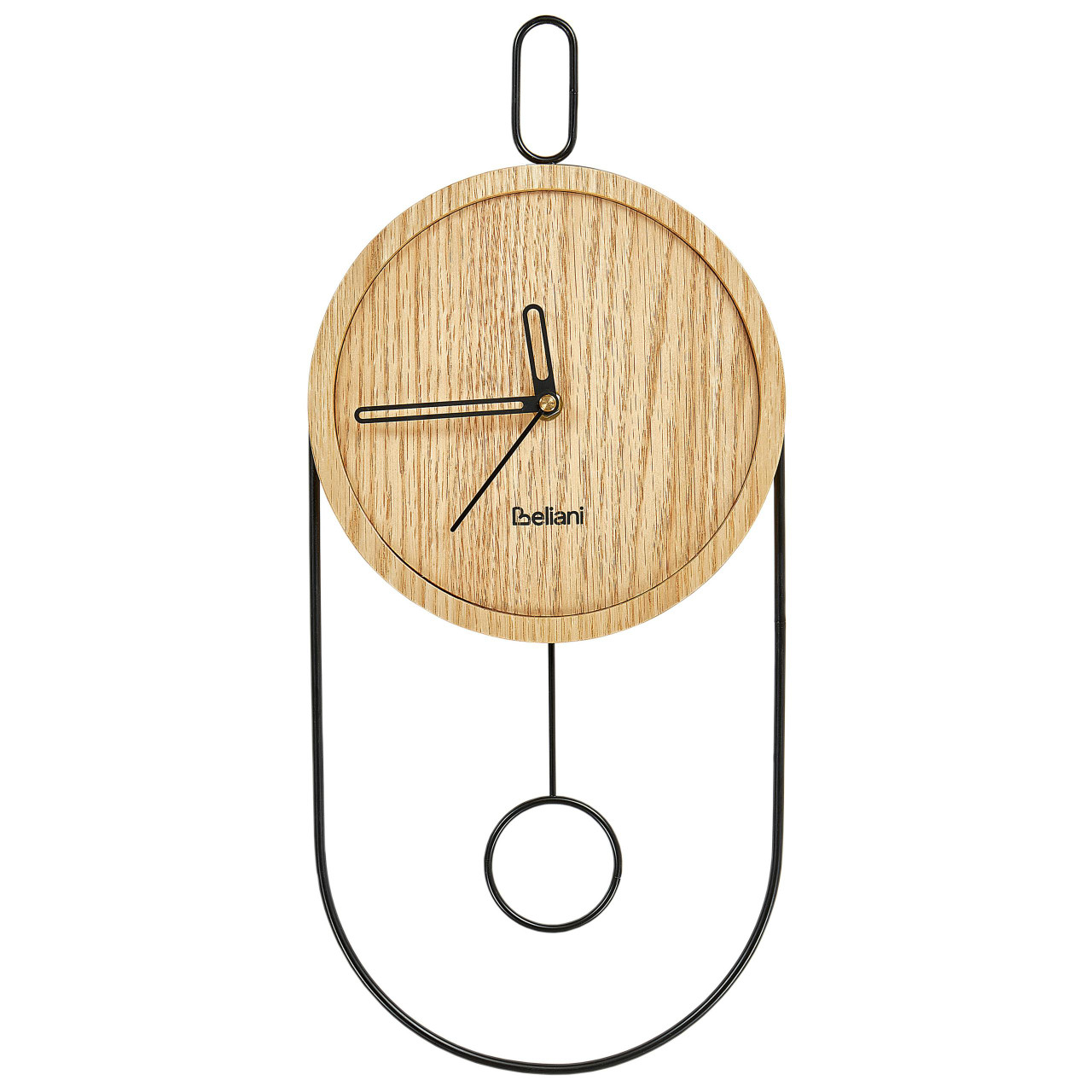 Sierre wall clock MDF and metal light wood