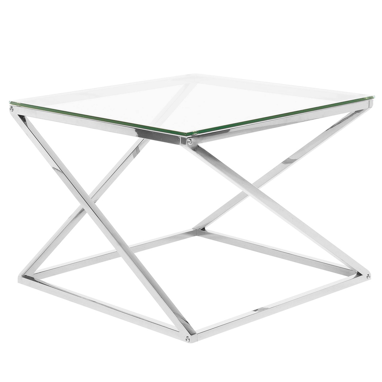 Beverly coffee table tempered glass metal frame