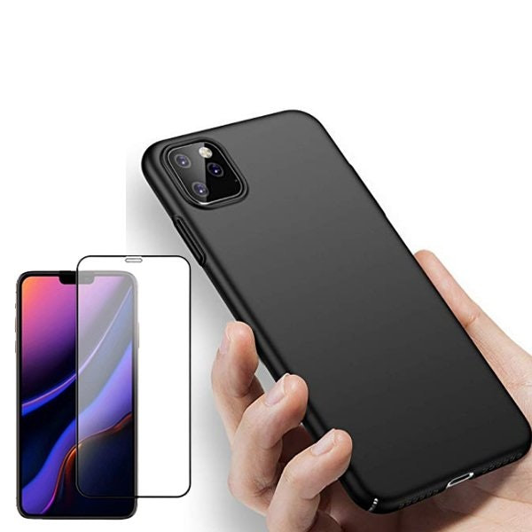 Protector de vidrio y funda SlimShield para iPhone 11 Pro - Negro